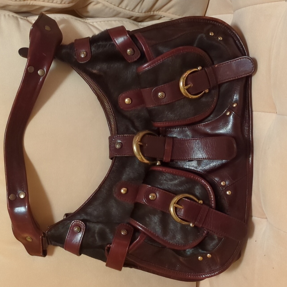 Kate Landry cowhide shoulder bag EUC